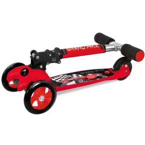 Monopattino a 3 Ruote Bambini Grand Prix Rosso Altezza Regolabile 2