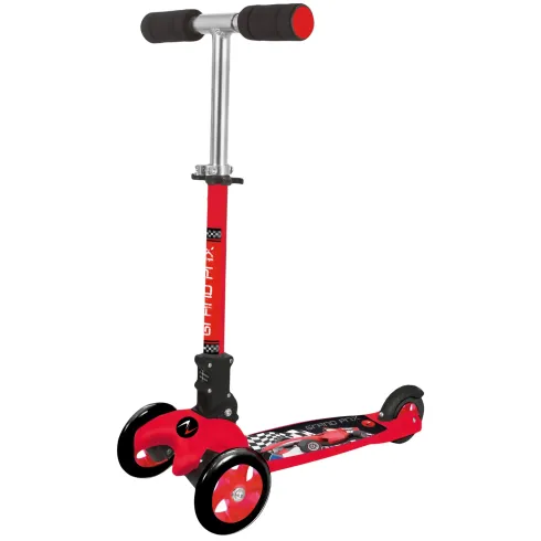 Monopattino a 3 Ruote Bambini Grand Prix Rosso Altezza Regolabile