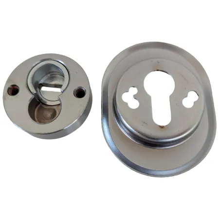 Kit Accessori Porta Blindata Cromo Satinato con Defender 55