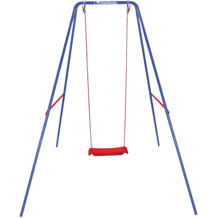 Altalena da Giardino per Bambini Singola in Acciaio Blu Rosso EN-71