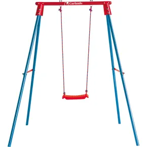Altalena da Giardino per Bambini Acciaio Blu Rosso Seduta Tavoletta