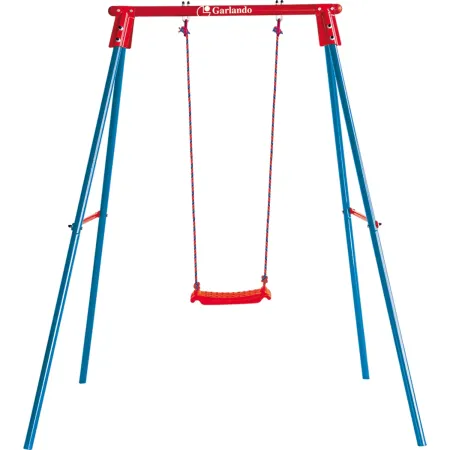 Altalena da Giardino per Bambini Acciaio Blu Rosso Seduta Tavoletta