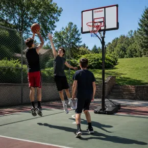 Colonna Basket Regolabile 225-305 Tabellone Acrilico Canestro Zavorra 2
