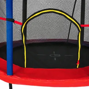 Trampolino Elastico 140 cm per Bambini Rete Sicurezza Interno Esterno 2