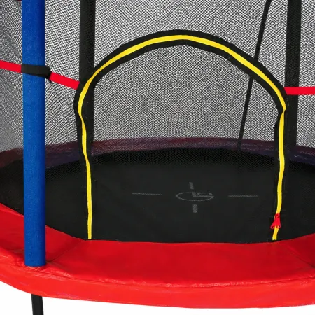 Trampolino Elastico 140 cm per Bambini Rete Sicurezza Interno Esterno