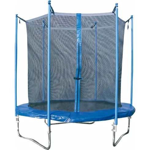 Trampolino Elastico 183 cm per Bambini Rete Sicurezza da Esterno