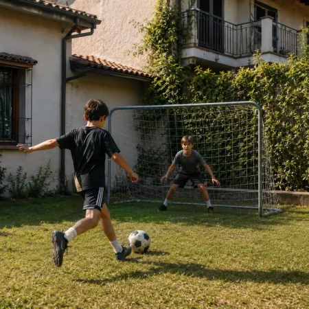 Porta da Calcio Pieghevole 180x120x60cm Resistente Raggi UV da Esterno