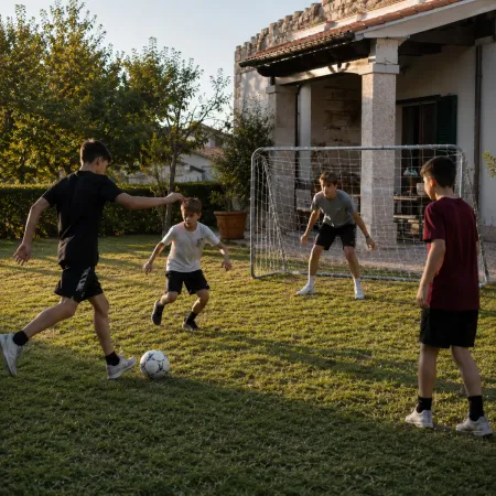 Porta da Calcio 180x120x60cm Bambini Adulti con Rete da Giardino
