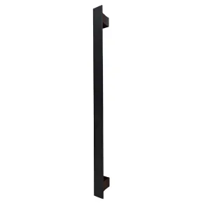 Maniglione Piatto Porta Blindata Nero 50cm Moderno