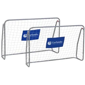 Set 2 Porte da Calcio 215x152 cm da Esterno con Borsa Trasporto