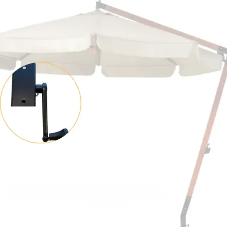 Ombrellone in Legno Palo Decentrato Rotondo 3 Metri Giardino Manovella Esterno | BricoShop24