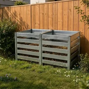 Modulo Estensione Compostiera da Giardino 704L in Acciaio 91x91x85cm 2