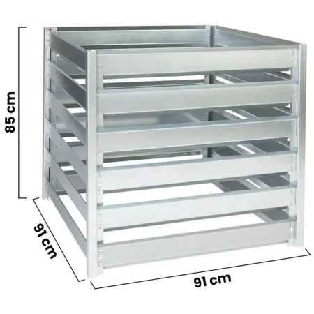 Modulo Estensione Compostiera da Giardino 704L in Acciaio 91x91x85cm