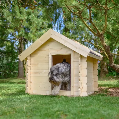 Cuccia per Cani in Legno 19 mm Piccola Taglia 99x76x80 cm Tetto OSB-3