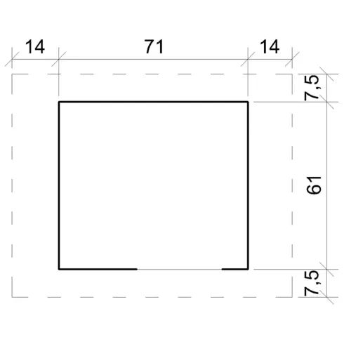 Cuccia per Cani in Legno 19 mm Piccola Taglia 99x76x80 cm Tetto OSB-3