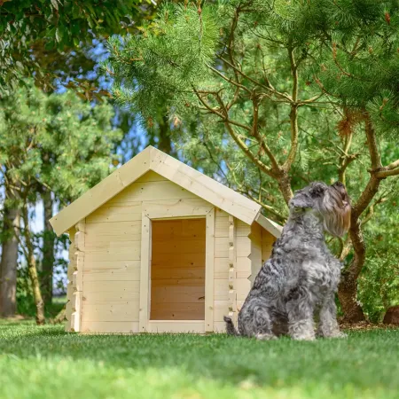 Cuccia per Cani in Legno 19 mm Piccola Taglia 99x76x80 cm Tetto OSB-3