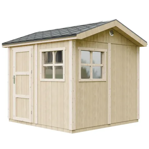 Casetta da Giardino in Legno Grezzo 236x250 cm 6 m2 Box con Pavimento