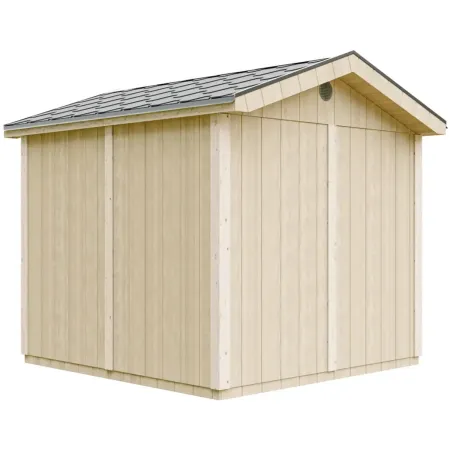 Casetta da Giardino in Legno Marrone 236x250 cm 6 m2 con Pavimento