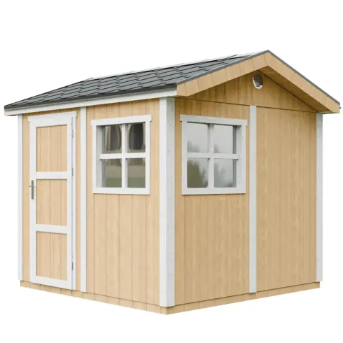 Casetta da Giardino in Legno Miele 236x250 cm 6 m2 con Pavimento