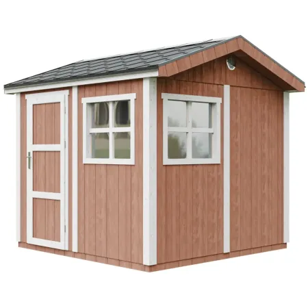 Casetta da Giardino in Legno Rosso Sequoia 236x250 cm 6 m2 Pavimento