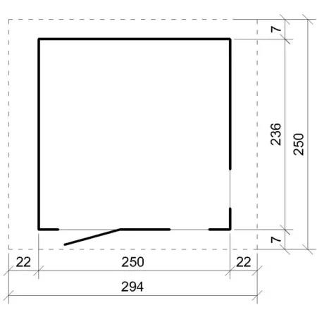 Casetta da Giardino in Legno Grigio Chiaro 236x250 cm 6 m2 Pavimento
