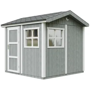 Casetta da Giardino in Legno Grigio Scuro 236x250 cm 6 m2 Pavimento