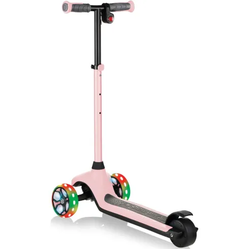 Monopattino Elettrico per Bambini Rosa 80W 3 Ruote Luci Regolabile