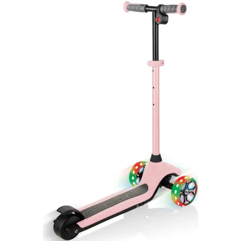 Monopattino Elettrico per Bambini Rosa 80W 3 Ruote Luci Regolabile