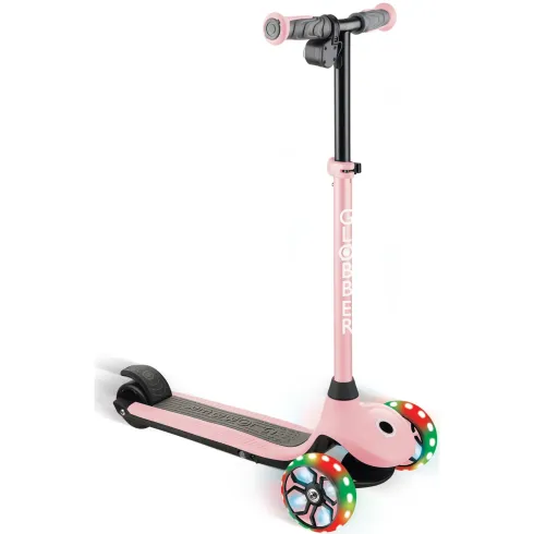Monopattino Elettrico per Bambini Rosa 80W 3 Ruote Luci Regolabile