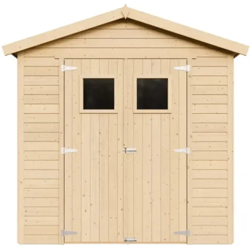 Casetta da Giardino in Legno 2x2m 4 m2 con Doppia Porta Vetrata