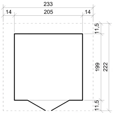 Casetta da Giardino in Legno 2x2m 4 m2 con Doppia Porta Vetrata