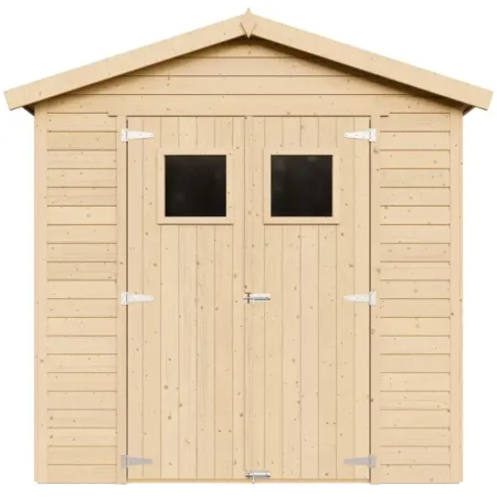 Casetta da Giardino in Legno 2x2m 4 m2 Pavimento Doppia Porta Vetrata