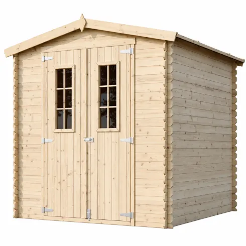 Casetta da Esterno in Legno 2x2 m Porta Finestrata Deposito Pavimento