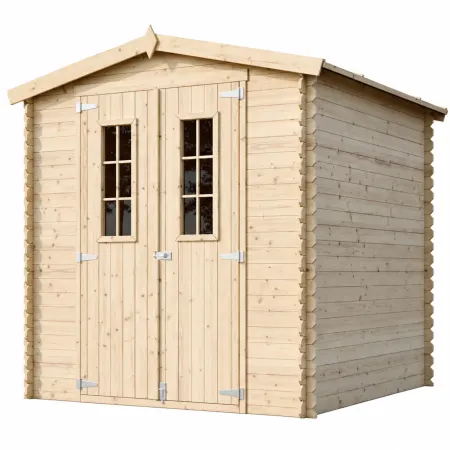 Casetta da Esterno in Legno 2x2 m Porta Finestrata Deposito Pavimento