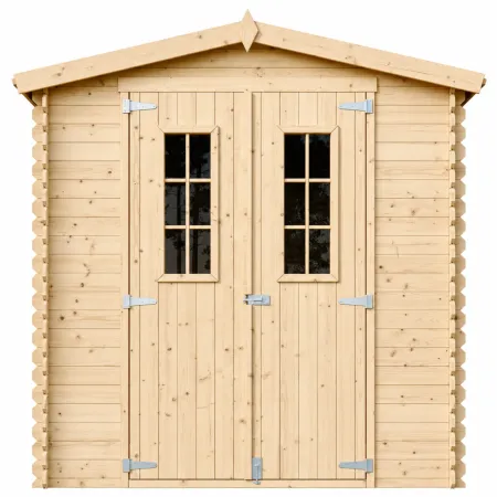 Casetta da Esterno in Legno 2x2 m Porta Finestrata Deposito Pavimento