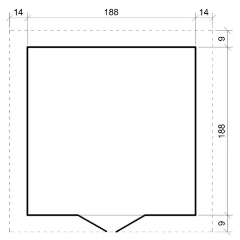 Casetta da Giardino 2x2 in Legno 19 mm Doppia Porta Deposito Attrezzi