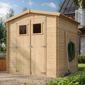 Casetta da Giardino 2x2 Legno 19 mm Pavimento Porta Deposito Attrezzi 2