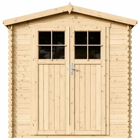 Casetta da Giardino 2x2 m Legno 19 mm Pavimento Serratura Impermeabile