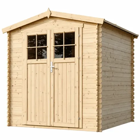 Casetta da Giardino 2x2 m Legno 19 mm Pavimento Serratura Impermeabile