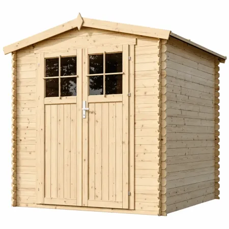 Casetta da Giardino 2x2 m Legno 19 mm Pavimento Serratura Impermeabile