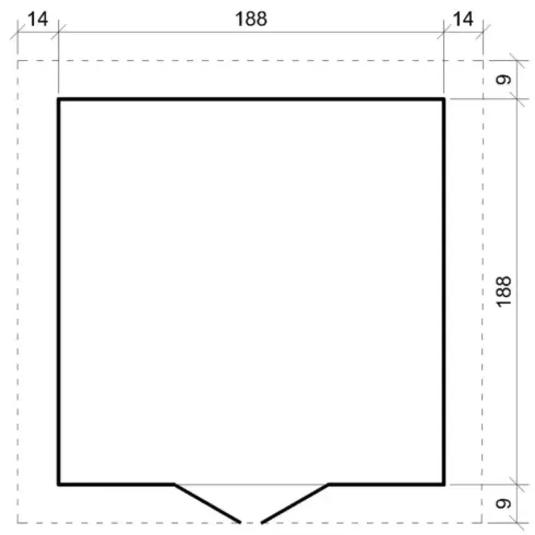 Casetta da Giardino 2x2 m Legno 19 mm Pavimento Serratura Impermeabile
