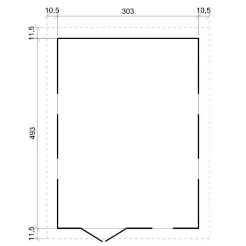 Casetta da Giardino 3x5 m in Legno 17 mm Porte Doppie Finestre 15 m2