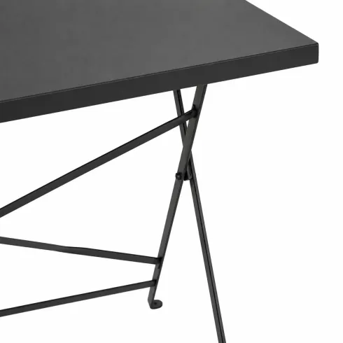 Set Tavolo da Giardino Rettangolare 70x110 cm con 4 Sedie Antracite