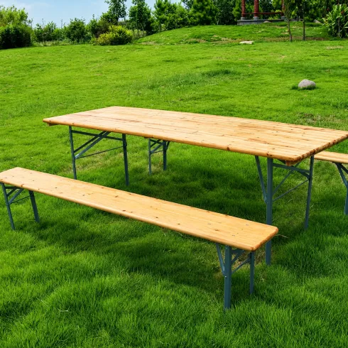 Tavolo e Panche Birreria 220x70 cm per Feste e Sagre