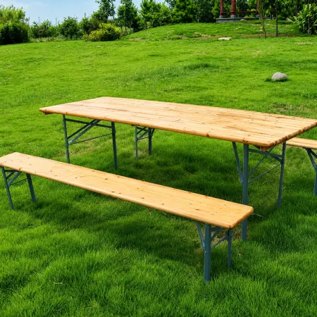 Tavolo e Panche Birreria 220x70 cm per Feste e Sagre