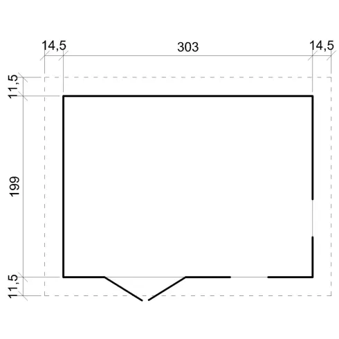 Casetta da Giardino in Legno 3x2 m con Pavimento Doppia Porta Finestre