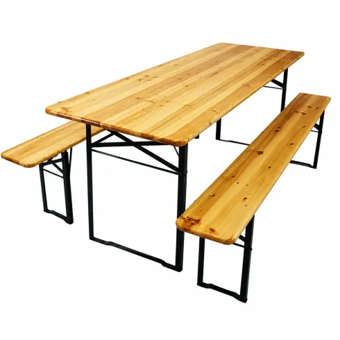 Tavolo e Panche Birreria 200x70 cm per Feste e Sagre