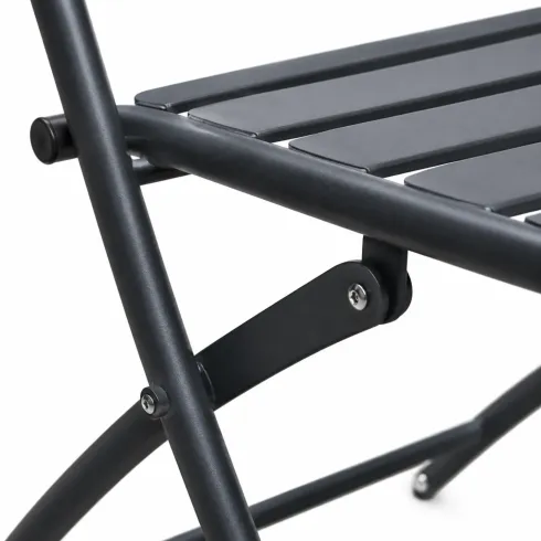Set da Pranzo Tavolo con 2 Sedie Pieghevoli Acciaio da Giardino Esterno Balcone | BrcioShop24