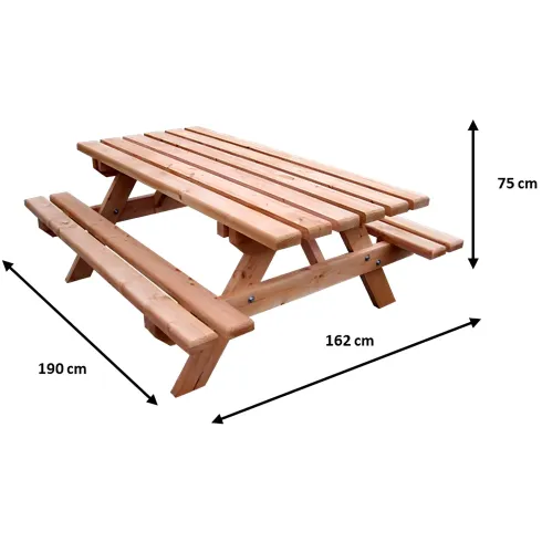 Tavolo da Pic Nic Tavolino Legno con Panche Picnic da Giardino Campeggio Esterno | BricoShop24
