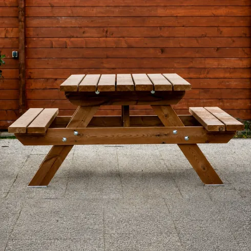 Tavolo da Pic Nic Tavolino Legno con Panche Picnic da Giardino Campeggio Esterno | BricoShop24